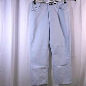 Lee Womens 14 34x30 Blue Relaxed Fit Straight Leg High Rise Jeans